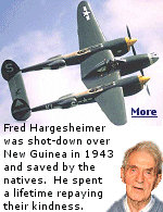 When Hargesheimer rushed to hide from the Japanese, children would follow with makeshift brooms, sweeping away his prints from the sand. ''If they'd seen my boot prints, I think they would have tortured everyone in the village until they produced me''. 